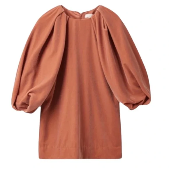 COS Velvet Puff-Sleeved Top dramatic pleated sleeve size 40 excellent condition - Picture 4 of 15